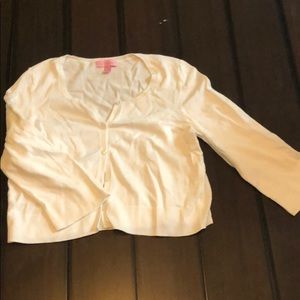 Lily Pulitzer cropped, 3/4 sleeve cardigan